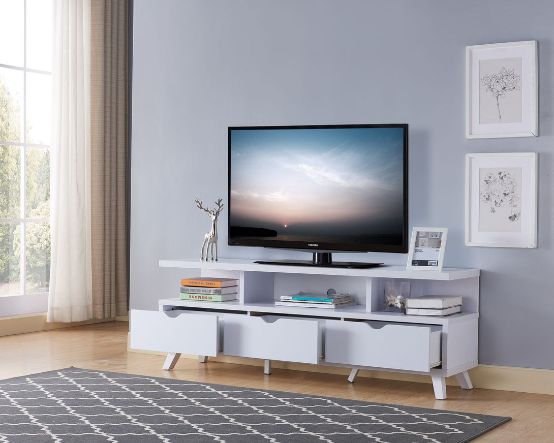 60'' TV STAND - WHITE 2