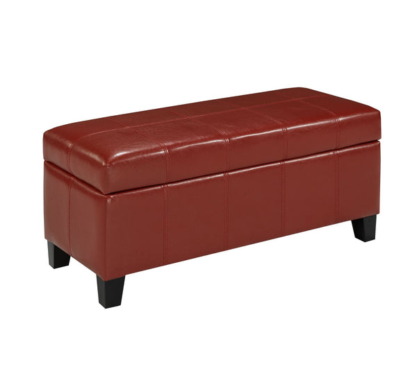 STORAGE OTTOMAN - RED