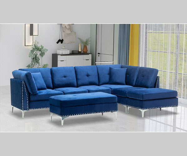 Cynthia Sectional Blue 82301-GR