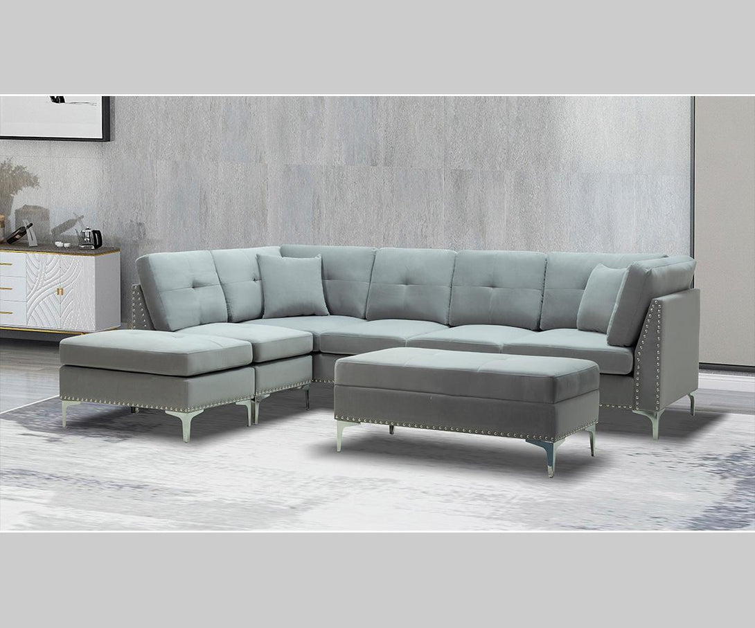 Cynthia Sectional Grey 82301-GR