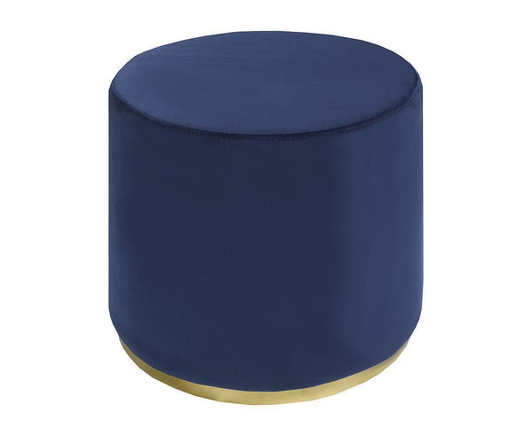 Blue Round Ottoman18253-OTT-BK
