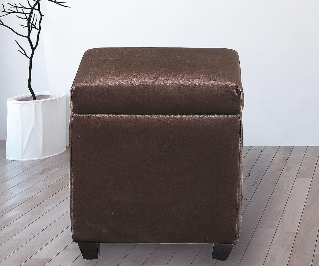 Brown Cube Storage Ottoman 2012-TH 1