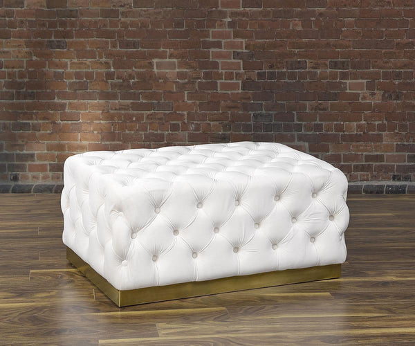 Portia Ottoman White 2838-GR