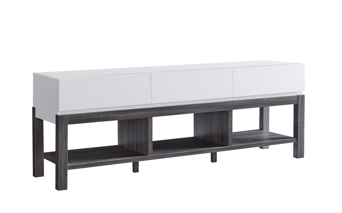 60'' TV STAND - WHITE/GREY
