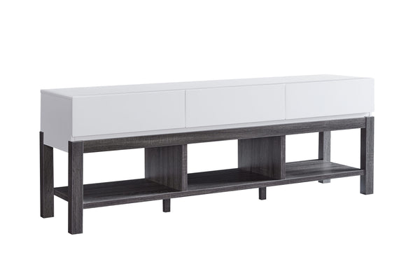 60'' TV STAND - WHITE/GREY