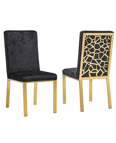 Angelina Chairs Black Gold
