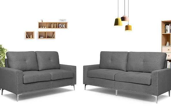 Rita 2 Pcs Sofa Set Grey