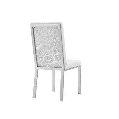 Angelina Chairs Ivory Silver 2