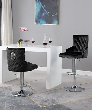 Leo Black Bar Stool
