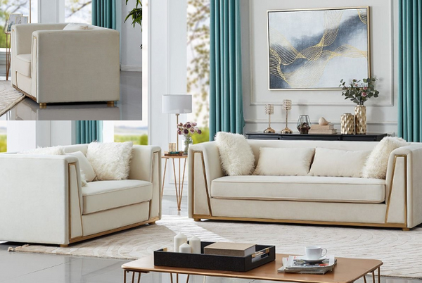 Velvet Sofa Set 2112