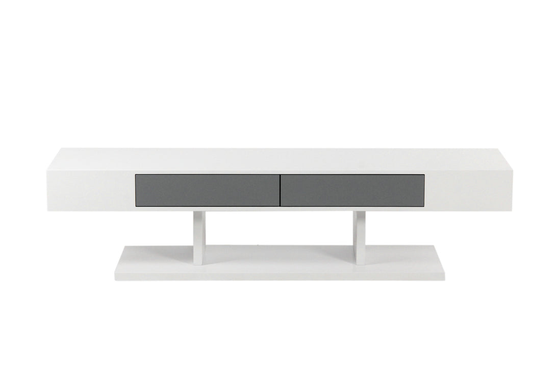 59'' TV STAND - WHITE/GREY