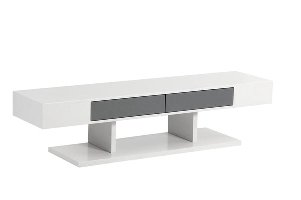 59'' TV STAND - WHITE/GREY